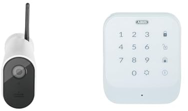 ABUS WLAN Außen-Kamera PPIC44520 - Überwachungskamera mit App & Smartvest Bedienteil FUBE35011A, 77444, 1 Stück