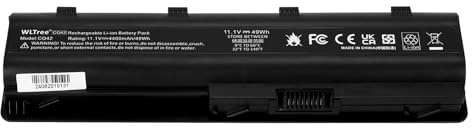 WLTree MU06 CQ42 593553-001 Batterie pour HP G62 G72 Pavilion G6 G7 MU09 593554-001 593562-001 636631-001 HSTNN-LB0W HSTNN-Q62C Compaq Presario CQ32 CQ43 CQ56 CQ58 CQ62 CQ72 CQ57 G32 G42 Battery