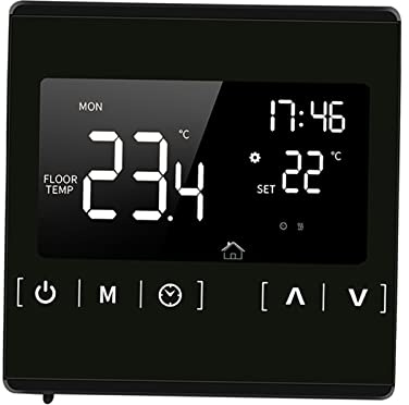 Pretfy Smart LCD Touchscreen Thermostat for Home, Programmable Electric Floor Heating System, Thermoregulator AC 85-250V, Temperature Controller