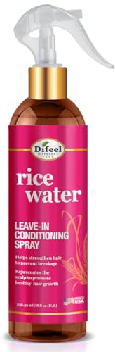 Difeel Rice Water Leave-in Conditioning Spray 8 oz. - Spray Leave in Conditioner For Dry Damaged Hair
