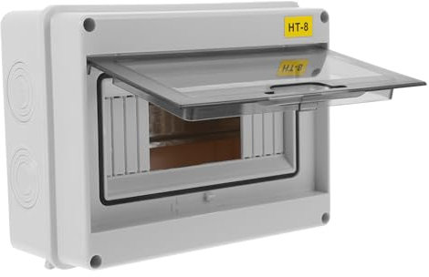 Housoutil Scatola di Giunzione Elettrica Scatola Interruttore Impermeabile Ht-8 Scatola di Protezione Distribuzione in Abs per Interruttore Automatico da Parete Ed Esterno
