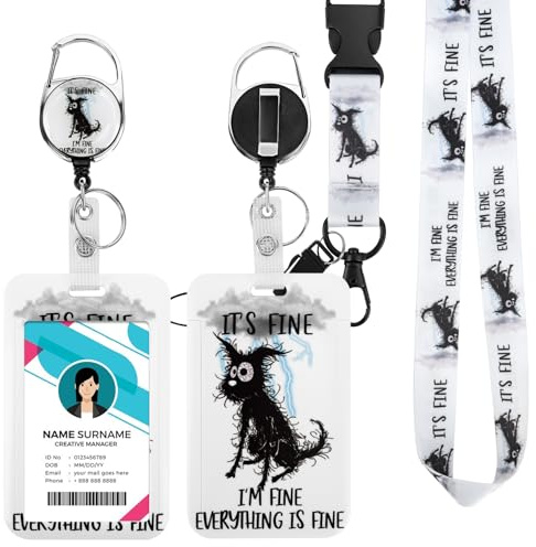 Ausweishülle mit Band, Id Badge Holder Breakaway Lanyard für, Einziehbare Badge Reel, Abnehmbare Namensschild Clips, Hals Lanyard Strap, Lehrer Büro Geschenke