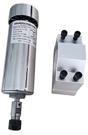 Moteur de Broche CNC, Kit de moteur de broche CNC 0.5kw refroidi par Air ER11 mandrin 500W moteur de broche + régulateur de vitesse d'alimentation for la gravure, pour Machine de Gravure/Fraiseuse CN