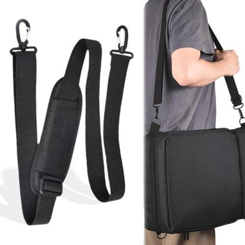 MIRKUZI Correas para equipaje Correa de hombro ajustable universal, duradera y ventilada, con hombreras, ideal para bolsas de lona, ​​maletas, cámaras, portátiles, viajes y deportes.