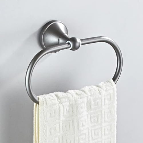 Antique Brass Wall Mounted Towel Holder Ring for Bathroom and Kitchen Vintage Metal Hanger Rack with Bronze Finish