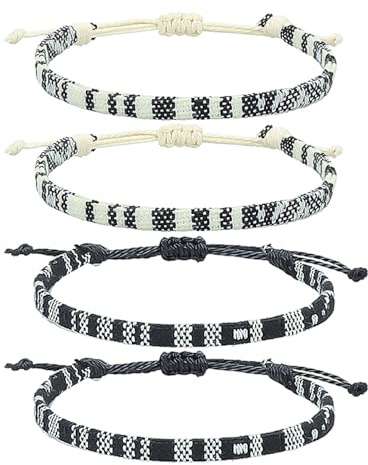 TVSVKWE 4 Pieces Surfer Bracelet, Adjustable Bracelet, Boho Jewelry, Simple Bracelet.