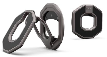 URBAN ARMOR GEAR UAG Magnetic Ring Stand Monarch Mag2 w/Built-in Bottle Opener - Ultra-Strong Double Magnet MagSafe Compatible Metal Phone Ring Grip 360 Rotation Multi-Functional Kickstand, Gunmetal