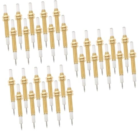 ibasenice 3 Ensembles Goupille D'allumage À Douille en Cuivre Pièces D'allumage Allume-Barbecue Allumeur Électrique Tige D'allumage Allumeur De Gril Allumeur De Feu Doré 10 Pièces * 3