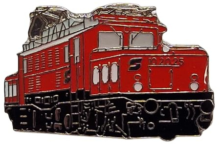 Pin für E-Lok ÖBB 1020, Baureihe E94, Eisenschwein, österreichisches Krokodil, Anstecker, anstecker, Anstecknadel, Eisenbahn, Zug, Lokomotive, Bahn, Straßen-Bahn, U-Bahn, Schiene, Dampf-Lok