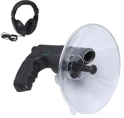 Microfono Direzionale Parabolico,Piatto Parabolico Amplificatore sonoro monoculare con ingrandimento bionico dell'orecchio Monocular X8, dispositivo digitale for l'osservazione e l'ascolto della natur
