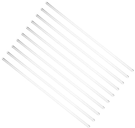 Healifty 10pcs Glass Stirring Rods Experiment Stirring Stick Scientific Exploration Supply for Coffee Mixing and Educational Use