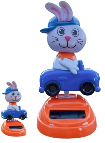 Hitburu Giocattolo Solare Oscillante Per La Finestra,Bambola Scuotente Collezionabile A Forma Di Coniglietto,Coniglio Figure Danzanti | Per Interno Auto Scrivania Ufficio Omaggi Per Feste