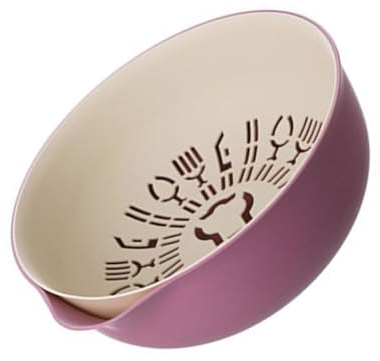 MAGICLULU Cesta de Drenaje de Plástico con Soporte Organizador de Cocina Canasta de Doble para Escurridor de Verduras Colador de Cocina para Lavar y Secar