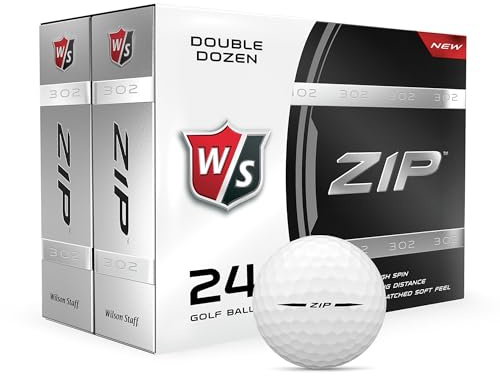 Wilson Staff Zip Double Dozen Golf Balls, White, Large (WGWP25000)