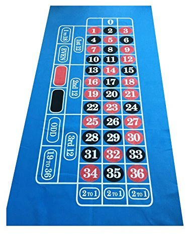 SSTN LTD MASSIVE 6 FT BRIGHT BLUE ROULETTE FELT/LAYOUT/BAIZE