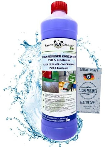 PandaCleaner Linoleum Reiniger zur Reinigung & Pflege für Vinylboden- 1000ml Vinylboden Reiniger Konzentrat - PVC Reiniger - PU Reiniger - Designbelag Reiniger
