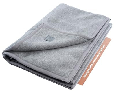 Ritter Decken Perulama Alpaka Decke 150 x 200 cm – Silbergrau - Hochwertige Naturhaardecke aus 80% Baby-Alpaka & 20% Schurwolle – Made in Germany