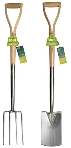Wolvercroft Garden Centre Burgon & Ball RHS Stainless Steel Border Fork and Spade