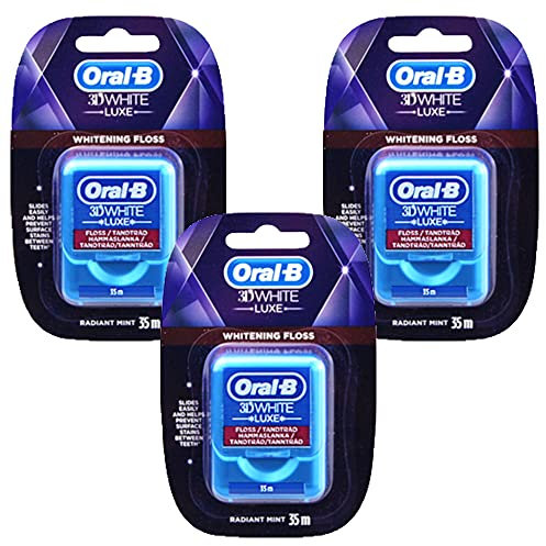 3 x 35m Dental Floss 3D White Teeth Cool Mint Thread Clean Gums Oral Mouth Care