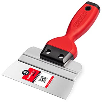 COMENSAL Flächenspachtel 150 mm - Profi Fassadenspachtel Edelstahl - Ergonomischem Griff - Rakel Spachtel - Made in EU