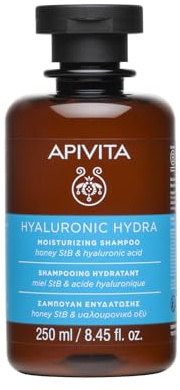 Apivita Shampooing Hydratation – Shampooing hydratant naturel à l'acide hyaluronique, à l'aloe vera et au miel