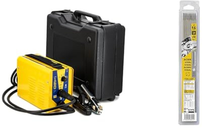 GYS - Gysmi 160P - Poste à Souder - inverter - MMA - Ø 1, 6 à 4 mm - 230V - Livré avec cables de masse & ELECTRODES Rutiles Acier Ø 1, 6 E6013 - ETUI de 50 - CONSOMMABLE Soudure Arc/MMA