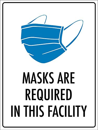 Warnschild In Dieser Einrichtung Besteht Maskenpflicht Retro Sicherheitsmarkierung Personalisierte Deko Blechschild 20X30Cm, Warnmarkierung