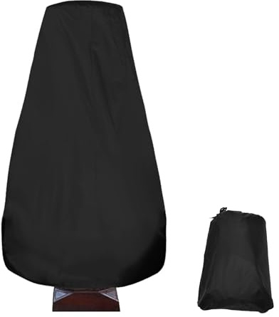 Jenngaoo Brunnenabdeckung mit Zugband 173x122 cm, Oxford-Stoff Schwarz | Wetterfest, UV-beständig, für Springbrunnen und Gartenfiguren, Wasserdicht, inkl. Aufbewahrungstasche