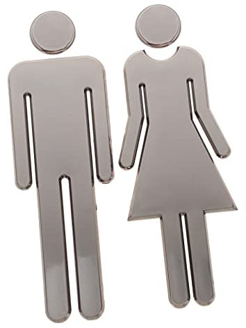 STOBOK Panneaux de Toilettes Hommes Femmes Identification Wc Adhésifs Résistants pour Lieux Publics et Privés