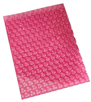 10 Stück kleine und verpackte Luftpolstertaschen, Liebesherz, Kunststoff, dicke Luftpolstertaschen, stoßfest und wasserdicht, Rosa, Luftpolstertaschen