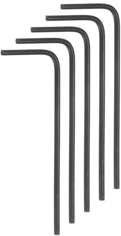 sourcing map 5pcs Hex Key Wrench 1/20 L-Shape Hexagon SAE Wrenches Chrome Vanadium Steel Repairing Tool for Home Repair, Black