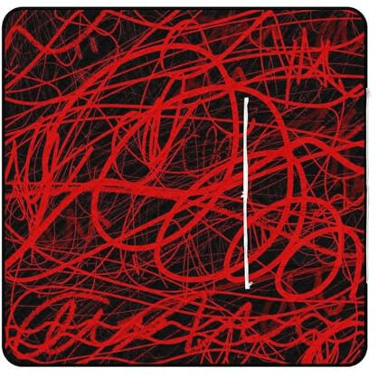 SEEKJOYS Extra große Picknickdecke mit Tragegurt, faltbar, leicht, wasserdicht, Stranddecke, 150 x 150 cm, für Strand, Camping, Wandern, Park, Terrasse, Rot und Schwarz