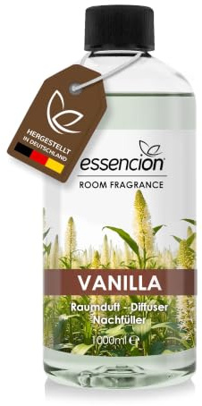 essencion Vanilla (Vanille) Raumduft Refill Flasche – 1000ml – In 14 verlockenden Düften erhältlich (Vanilla 1000ml Refill)
