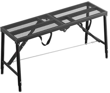 Échelle de Plate-Forme de Travail avec Pieds réglables, équipement d'échafaudage en Acier au Carbone Noir, établi d'échafaudage antidérapant pour Peinture Murale de Cage d'escalier de Peint