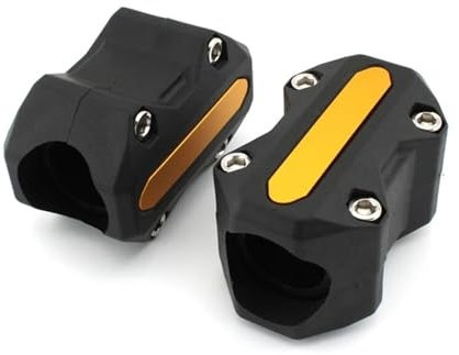 Motorrad Sturzbügel Motor-Crash-Bar-Schutz Stoßstange Dekorativer Schutzblock Stoßstangenschutzblock Passend Für Alle Durchmesser 22/25/28mm Motorschutz Sturzbügel(2PCS Gold)