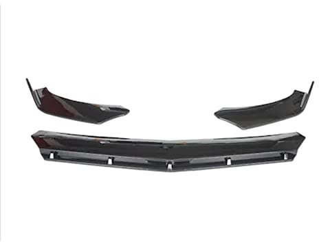 Vuzmode 3 Stück Auto-Frontstoßstangenlippe, glänzend, Splitter, Diffusor, Body-Kit, Spoiler-Stoßstangen, for VW, Transporter T6, Schwarz Frontspoiler-Kit