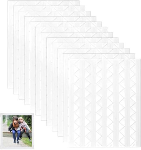 Coicok 1224 Pcs Photo Corners, Photo Corners for Scrap Book, Photo Corners Clear Self Adhesive, Clear Stickers, Photo Album Self Adhesive Scrapbook Accessories(12 Sheets)