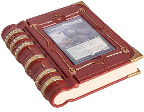 MTG Commander EDH Kommandozone/Tablett für Magic The Gathering. Command Zone Tray mit Schadens, Zauber & Lebenszählern. Würfel & Token im Inneren Aufbewahren (Das ist Keine Deckbox) MTG Zubehör (Rot)