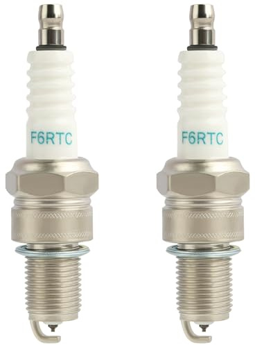 2 Stück F6RTC Zündkerze für Rasenmäher Traktor | Ersatz kompatibel mit NGK BPR6ES, Bosch WR6DC, Champion RN9YC, MTD 951-10292 - Langlebig, zuverlässig, OEM-Qualität