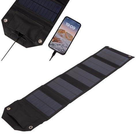 Solar Ladegerät Power Bank IP67 5V 3A 21W Tragbares Faltbar -Solar -Panel -Ladegerät für Camping ETFE Power -Notfallpanel für Mobiltelefone Laptop -Handys Outdoor Wanderfischerei