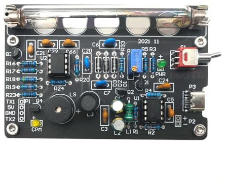 Vjsujehgy Kit di Circuiti Stampati per Misuratore di Radiazioni Nucleari Fai-Da-Te Assemblato Contatore Geiger Radioattivo Ray X//-Ray Tester di Radiazioni Durevole Alta Qualità