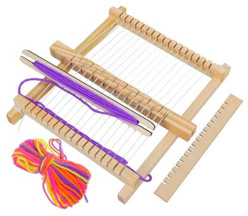 STOBOK Holzwebstuhl DIY-handwebstuhl Holzwebwerkzeug Für Junge Mädchen Zum Gestalten Von Accessoires Wie Gürtel Und Schals Mit Kreativem Spielzeug Zur Geistigen Entwicklung