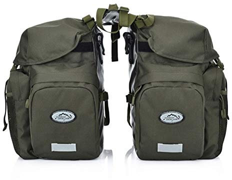 YETGFBH Motorrad Tasche,Motorrad Hecktasche Wasserdicht 50L Rückseitensitzsatteltaschen USO apto para Motorrad Fahrradträger Roller Bag Reisetasche 4Colors Modische(Green)