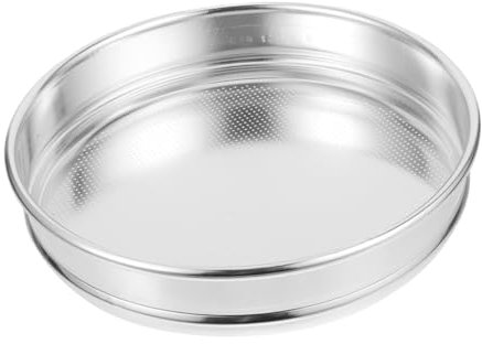 Zerodeko Manual Cereals Extra Fine Sieve for Grain and Rice, Aluminium Round Household Sieve with 2.5mm Hole Diameter, Versatile Kitchen Gadget for Efficient Screening and Rice Sampling