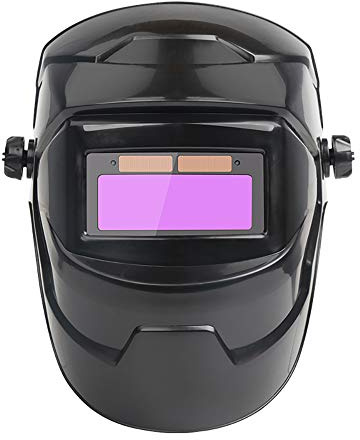 Welding Mask Auto Darkening, Solar Welding Mask for Eye Face Protection, Adjustable Lightweight and Comfortable Welding Helmet with Shade Range 9-13, for TIG, MIG, Arc Weld Grinding（Black）
