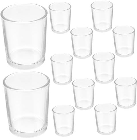 COLLBATH 12pcs Mini Glass Cups Small Transparent Shot Glasses for Wine Tasting Decorative Chalice Goblet Glasses for Beer Spirits Easy to Clean Ergonomic Design Capacity