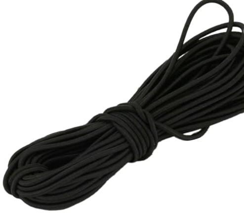 Cordón elástico redondo para proyectos de manualidades y costura, cuerda de goma resistente para accesorios hechos a mano y confección de prendas de vestir