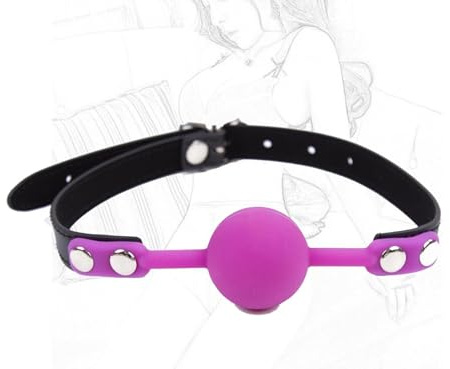 BFLaiCai Mordaza De Silicona For Fetiche, Mordaza Ajustable For La Boca, Mordaza De Bola, Mordaza De Bola For Bondage, Esparcidor De Boca For Juegos De Rol Seductores, Juguete Sexual De Bondage