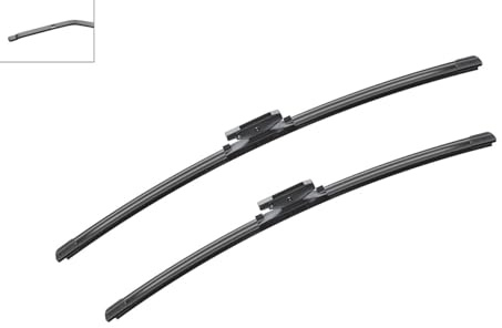 BOSCH Scheibenwischer Set Wischerblätter Set Vorne Länge 1: 600mm Länge 2: 550mm Flachbalkenwischblatt Kompatibel mit RENAULT KANGOO Express FW0/1 Bajonettbefestigung für Rechtslenker 3 397 007 425