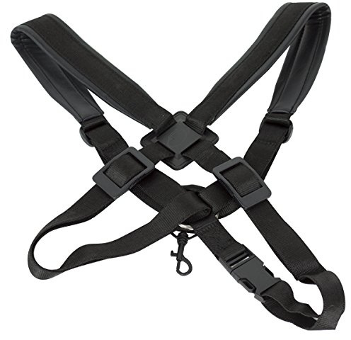 Ortola 1675 Seil, gekreuzt, Gurt für Saxophon, Schwarz